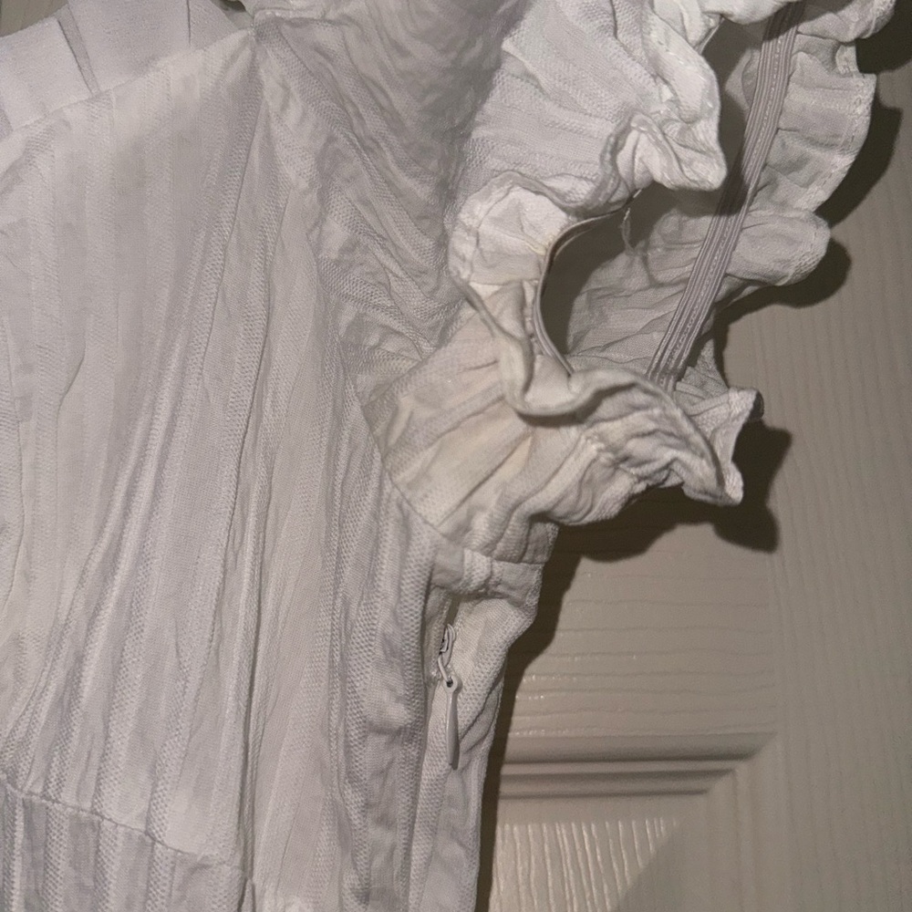 White Ruffled Dress - Picture 5 of 5